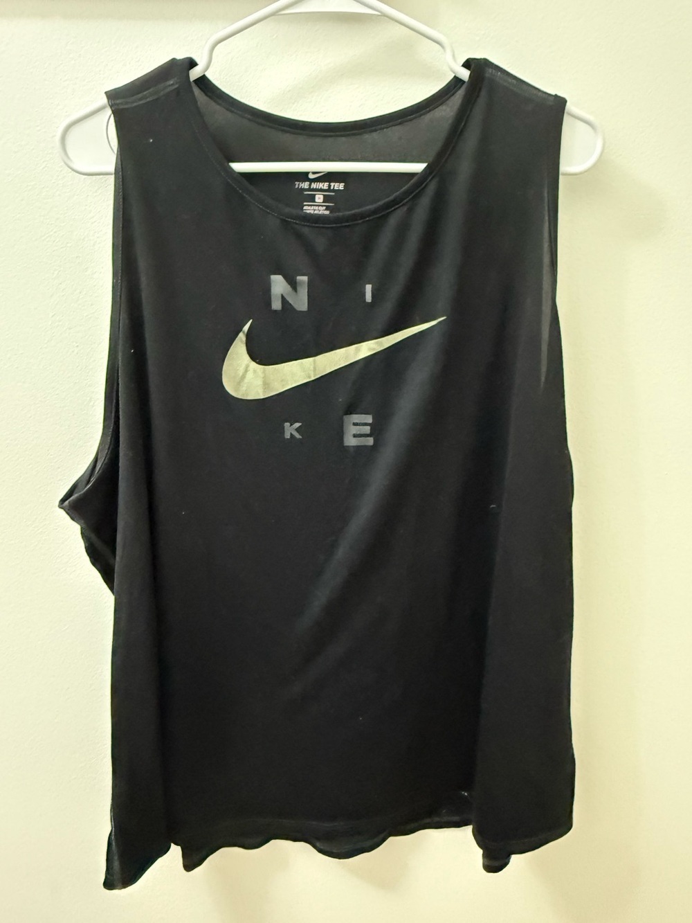 Nike Black Dri-FIT Athletic Tee with White Logo
